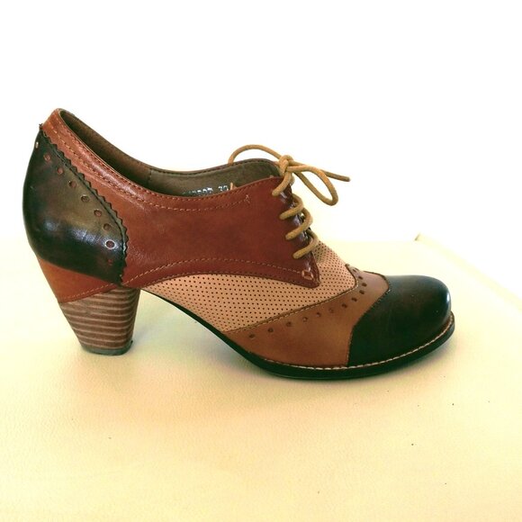 L'artiste Bardot - Brown leather Oxford pump - 39/ 8.5 - Picture 4 of 6
